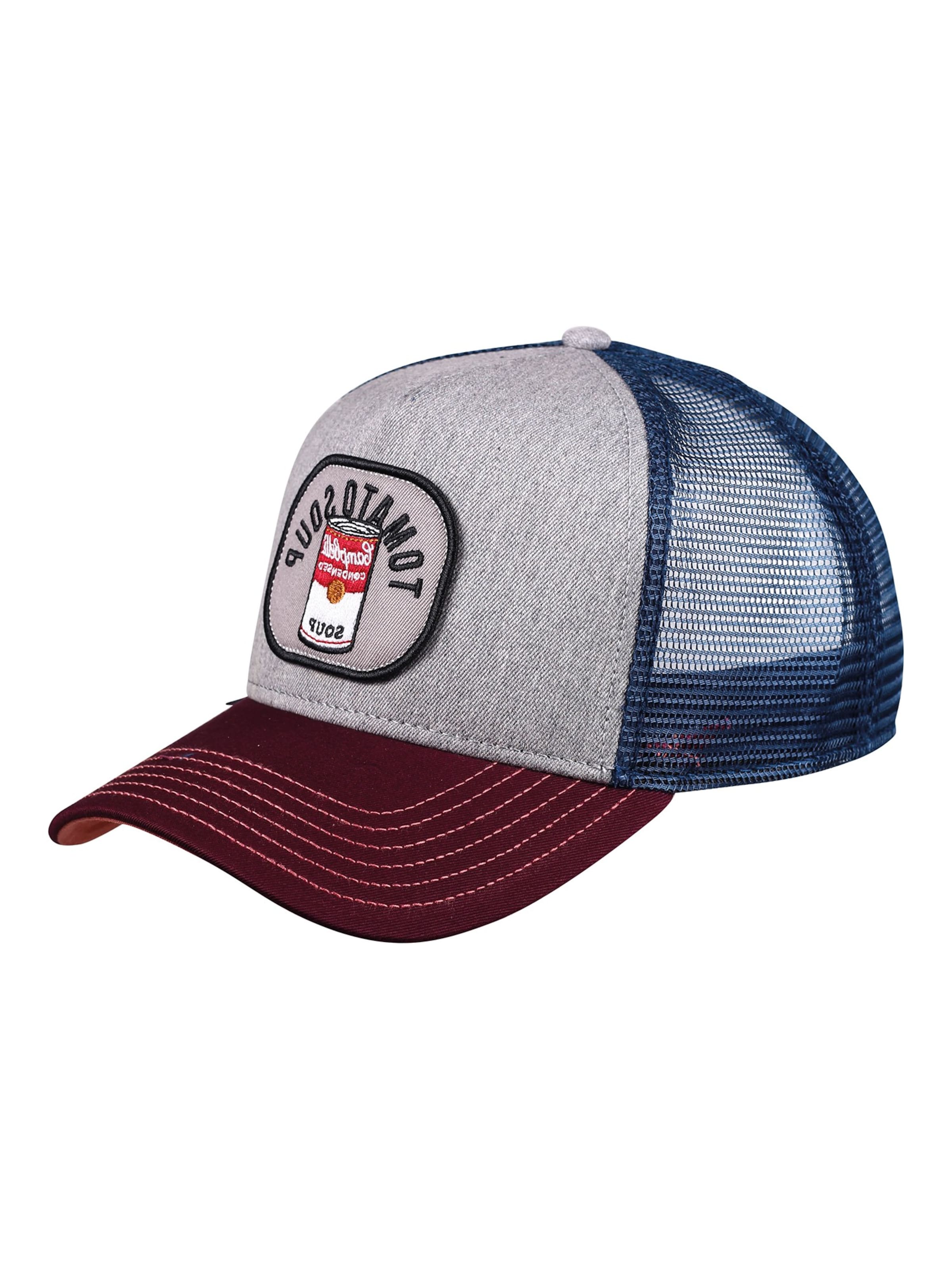 DJINNS Cap 'Tomato Soup' in Grey: front