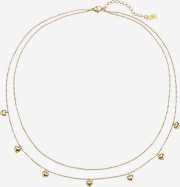 Hey Happiness - Cadena 'Heart Layers' en oro: frente