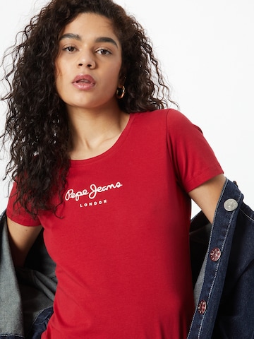 Pepe Jeans T-Shirt 'NEW VIRGINIA' in Rot