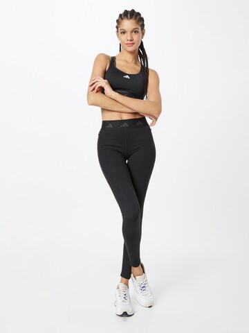 ADIDAS PERFORMANCE Skinny Workout Pants in Black