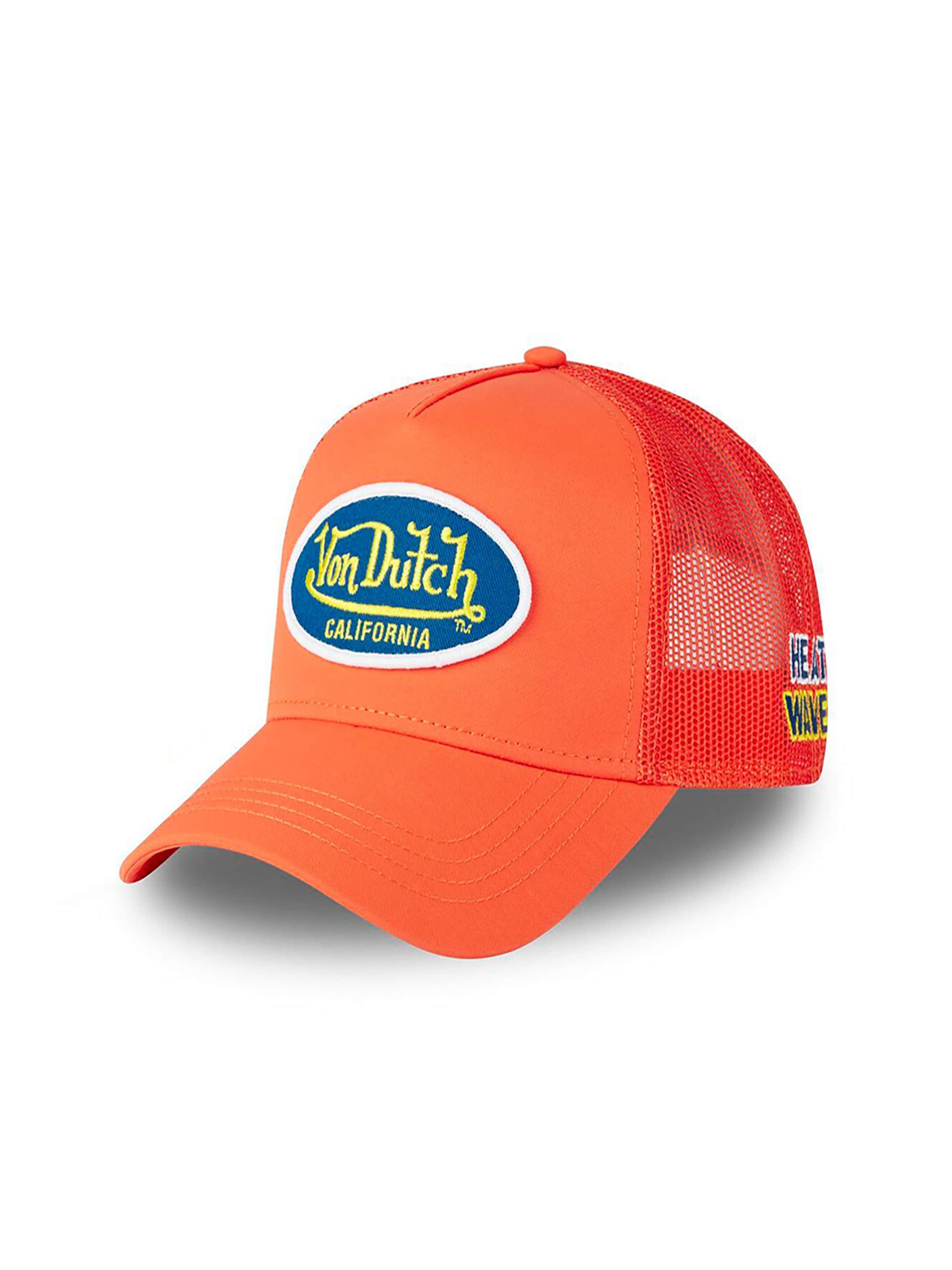 Von Dutch Cap 'Poly' in Orange: front