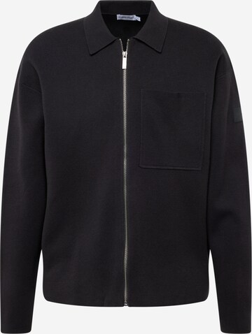 Calvin Klein Gebreid vest 'MILANO' in Zwart: voorkant