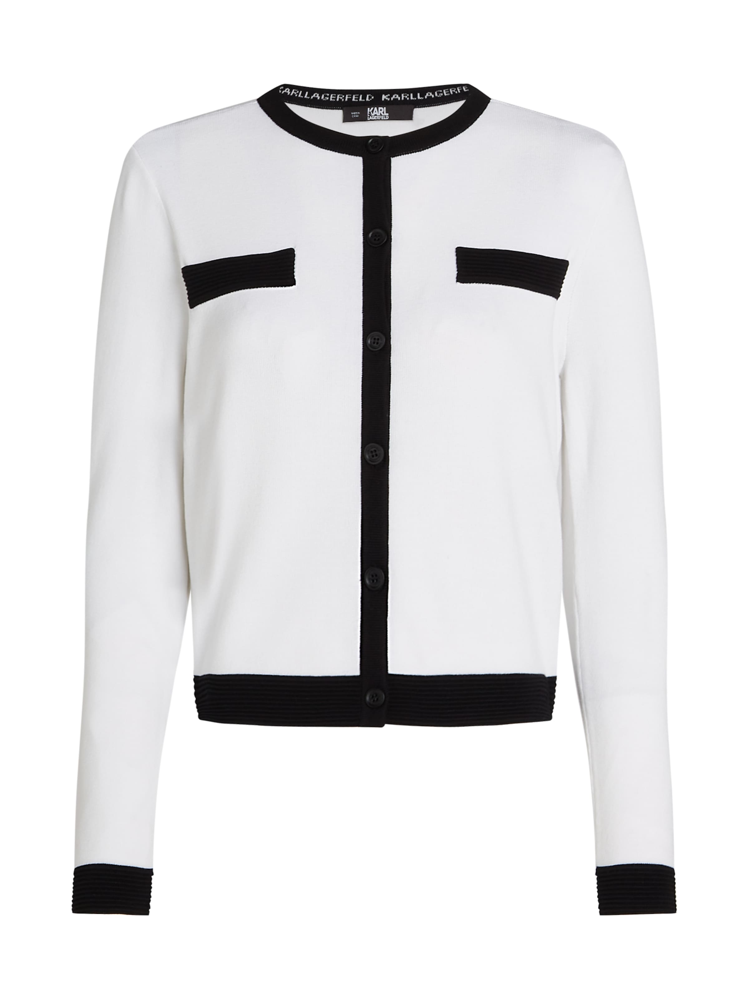 Karl Lagerfeld Kampsun, värv valge: eest vaates