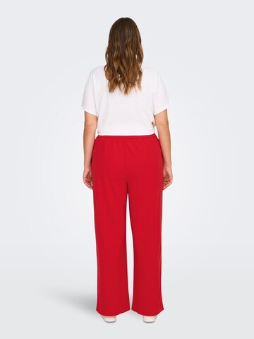 ONLY Carmakoma Wide leg Pants 'CARSANIA LAURA' in Red