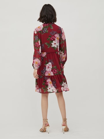 VILA Shirt Dress 'Ura' in Red