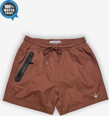 Garados Swim - Bermudas '100% waterproof bag' en marrón: frente