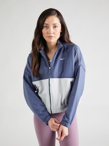 NIKE Funktionsfleecejacke 'ONE TF FLC' in Blau: predná strana