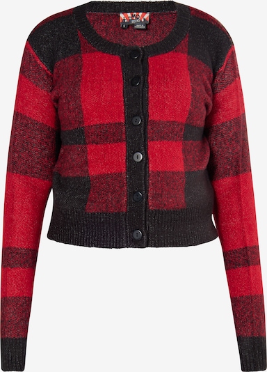 Kardiganas iš myMo ROCKS, spalva – raudona / juoda, Prekių apžvalga
