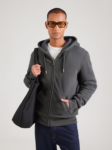 Giacca di felpa 'Borg' di Superdry in nero: frontale