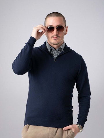 PANTONECLO Pullover 'Pantoneclo Men’s Mock Sweater' i blå