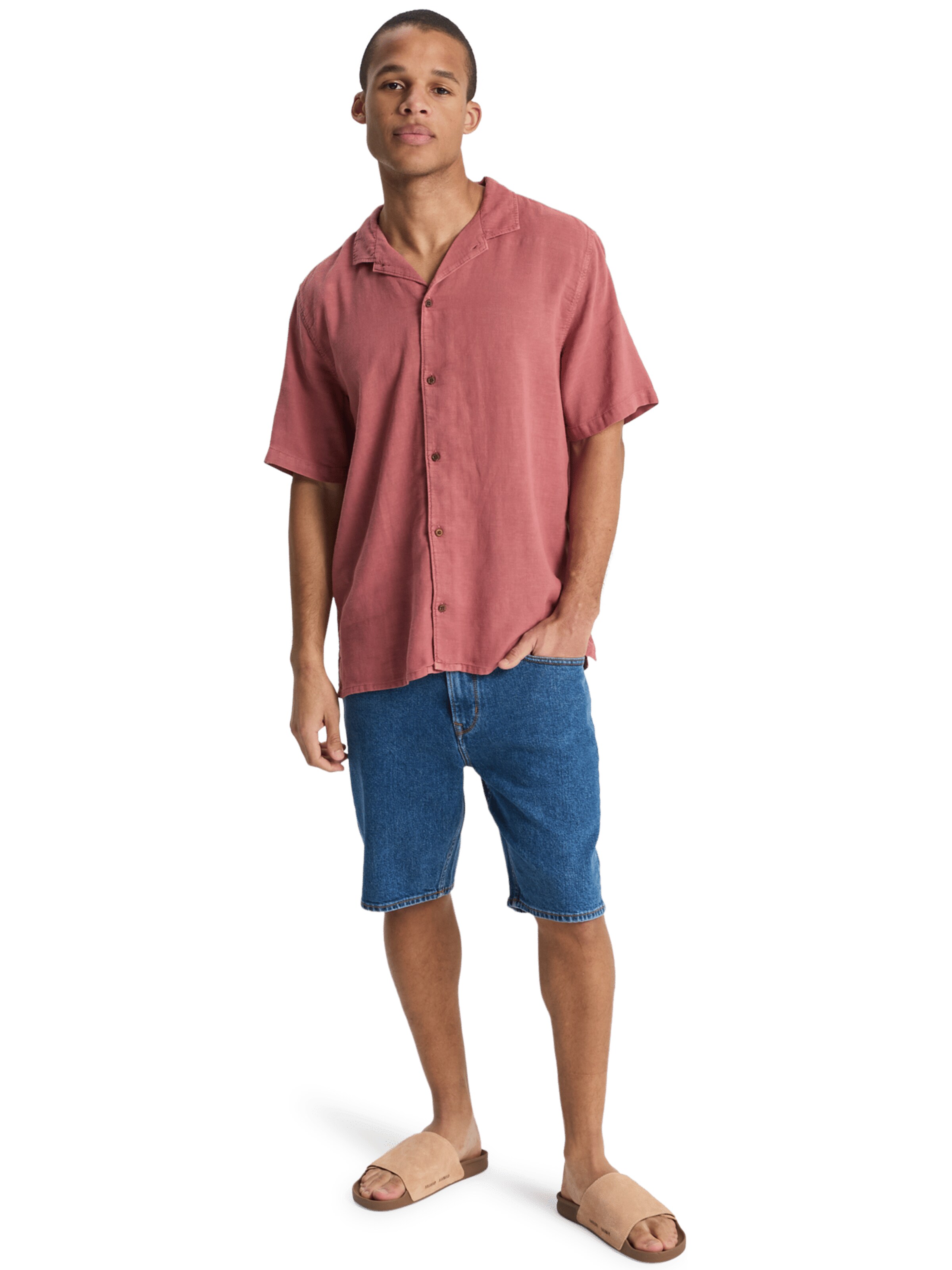 QUIKSILVER Comfort Fit Hemd 'Sunrise' in Pink