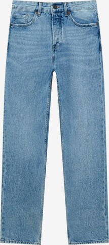 Regular Jeans de la Pull&Bear pe albastru: față