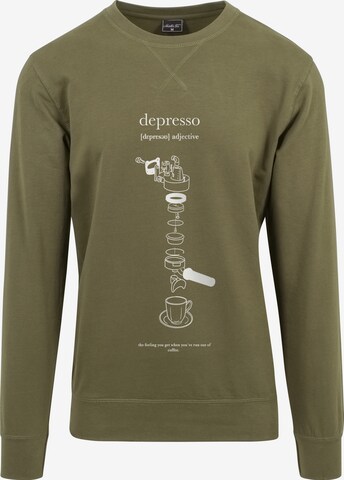 MT Upscale Sweatshirt 'Depresso' in Green: front