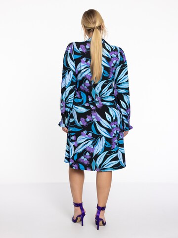 YOEK Jurk ' Print ' in Blauw