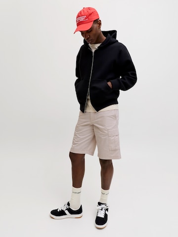 JACK & JONES Loose fit Cargo Pants 'JPSTCOLE MATTY' in Beige