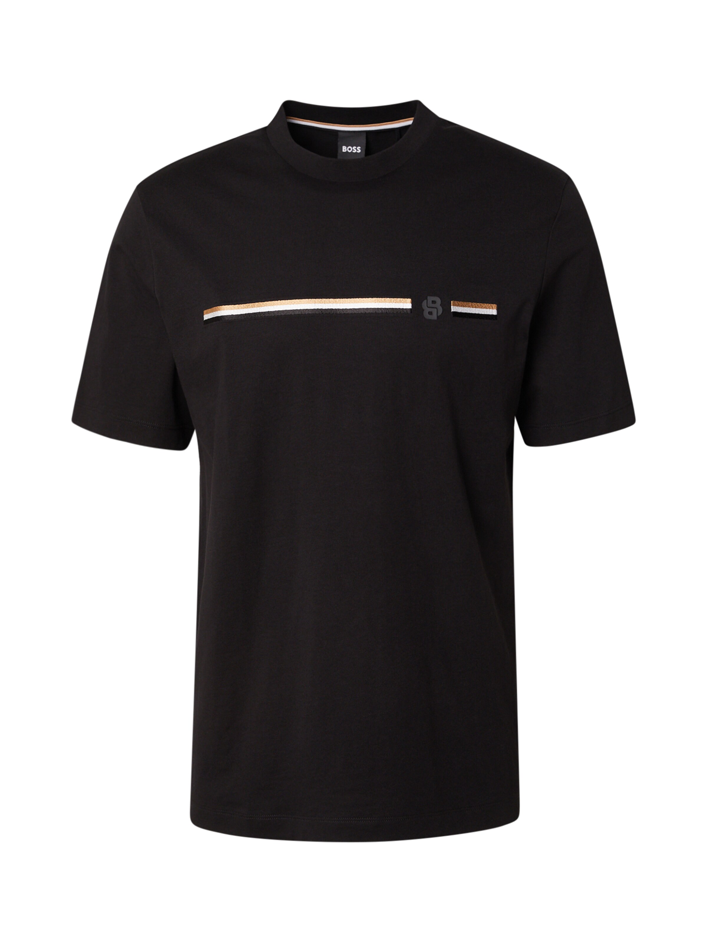 BOSS T-Shirt 'C-Taut 41' en S en camel / noir / blanc, Vue avec produit