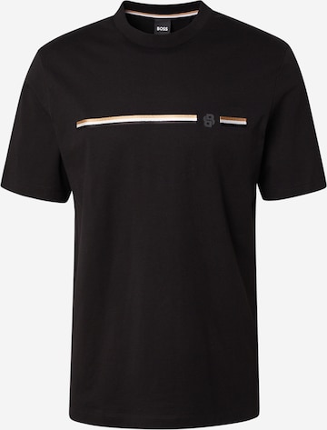 Tricou 'C-Taut 41' de la BOSS pe negru: față