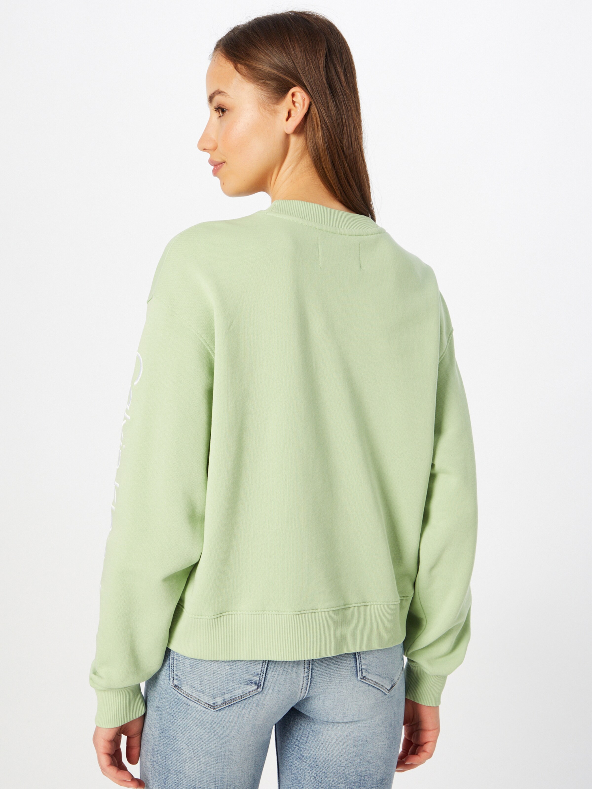 Frauen Sweat Calvin Klein Jeans Sweatshirt in Hellgrün - QZ30000 Frauen Sweat Calvin Klein Jeans Sweatshirt in Hellgrün - QZ30000