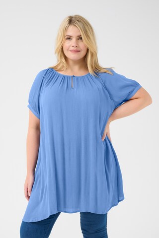 KAFFE CURVE Tunic 'KC Cami' in Blue: front