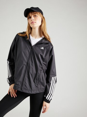 ADIDAS PERFORMANCE Athletic Jacket 'HYGLM' in Black: front