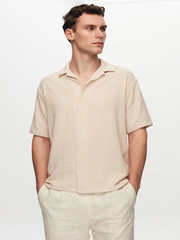 D’S Damat Overhemd in Beige: voorkant