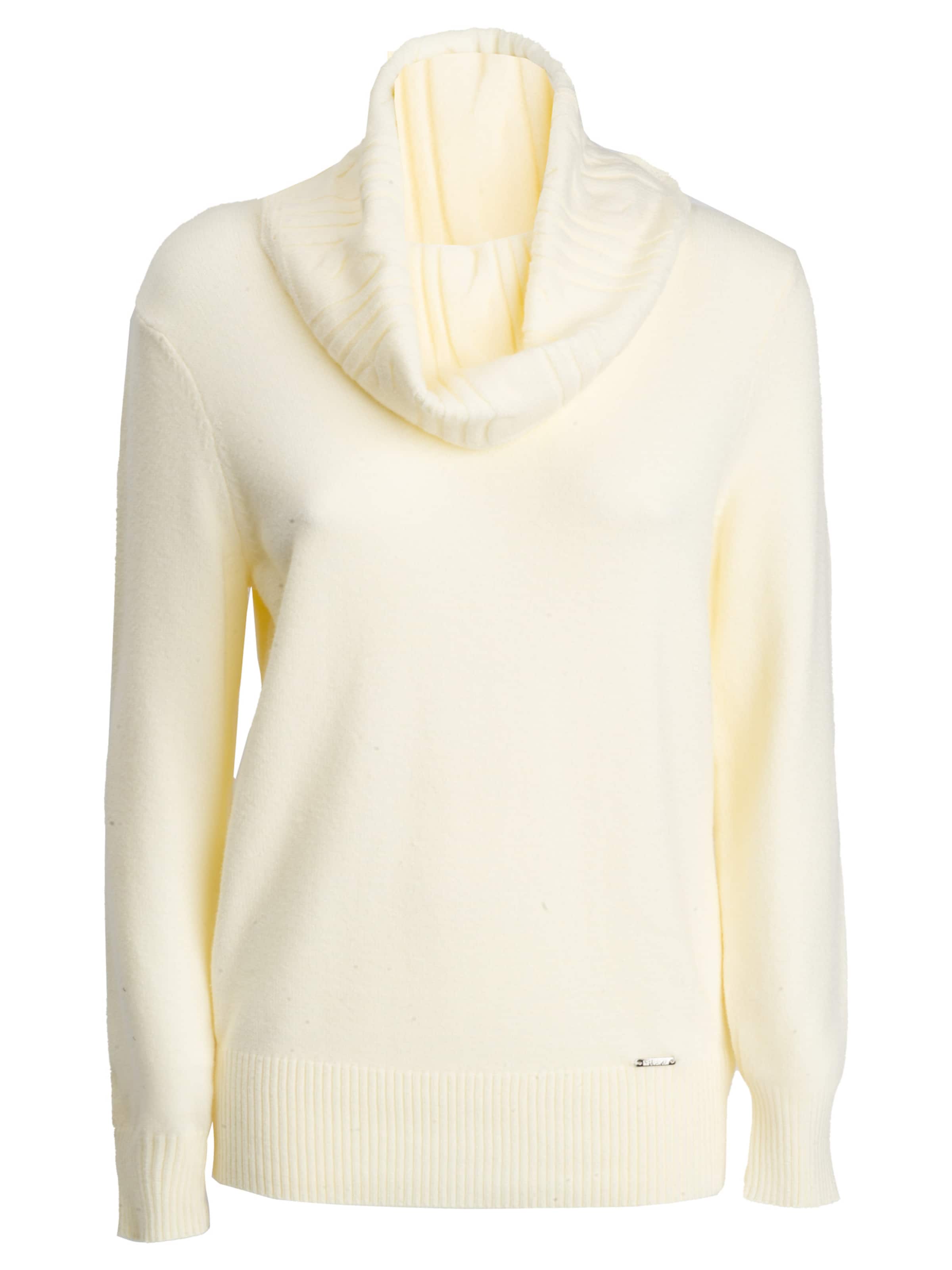 Influencer Pullover in Weiß: Vorderseite