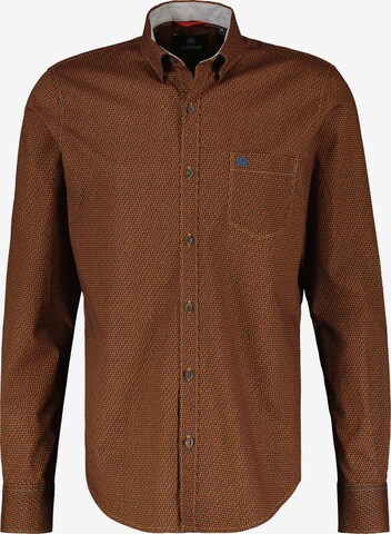 LERROS Regular fit Button Up Shirt in Brown: front