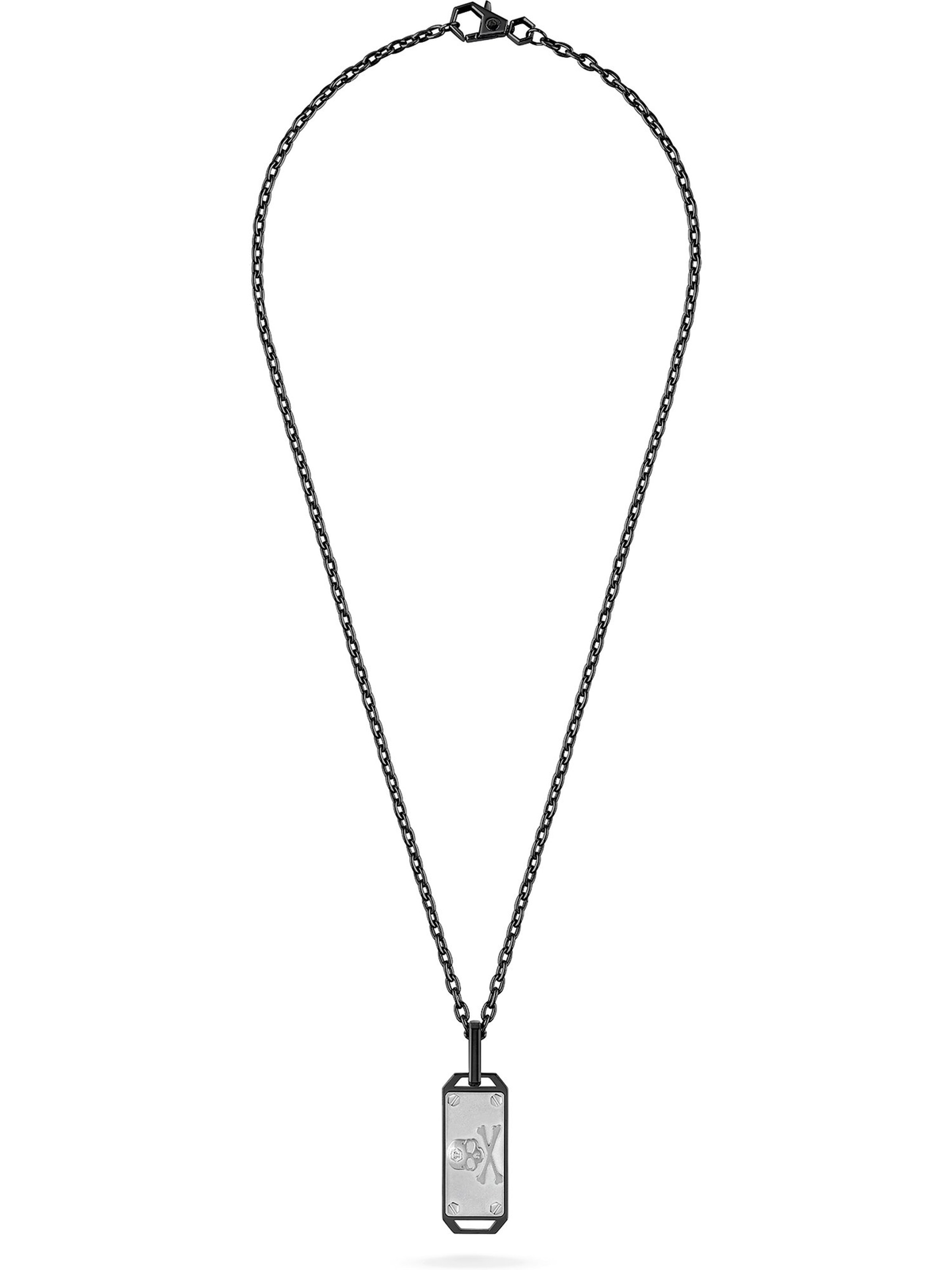 Chaîne Philipp Plein en noir : devant