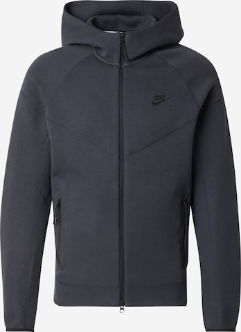 Nike Sportswear Zip-Up Hoodie 'TCH FLC' in Grey: front