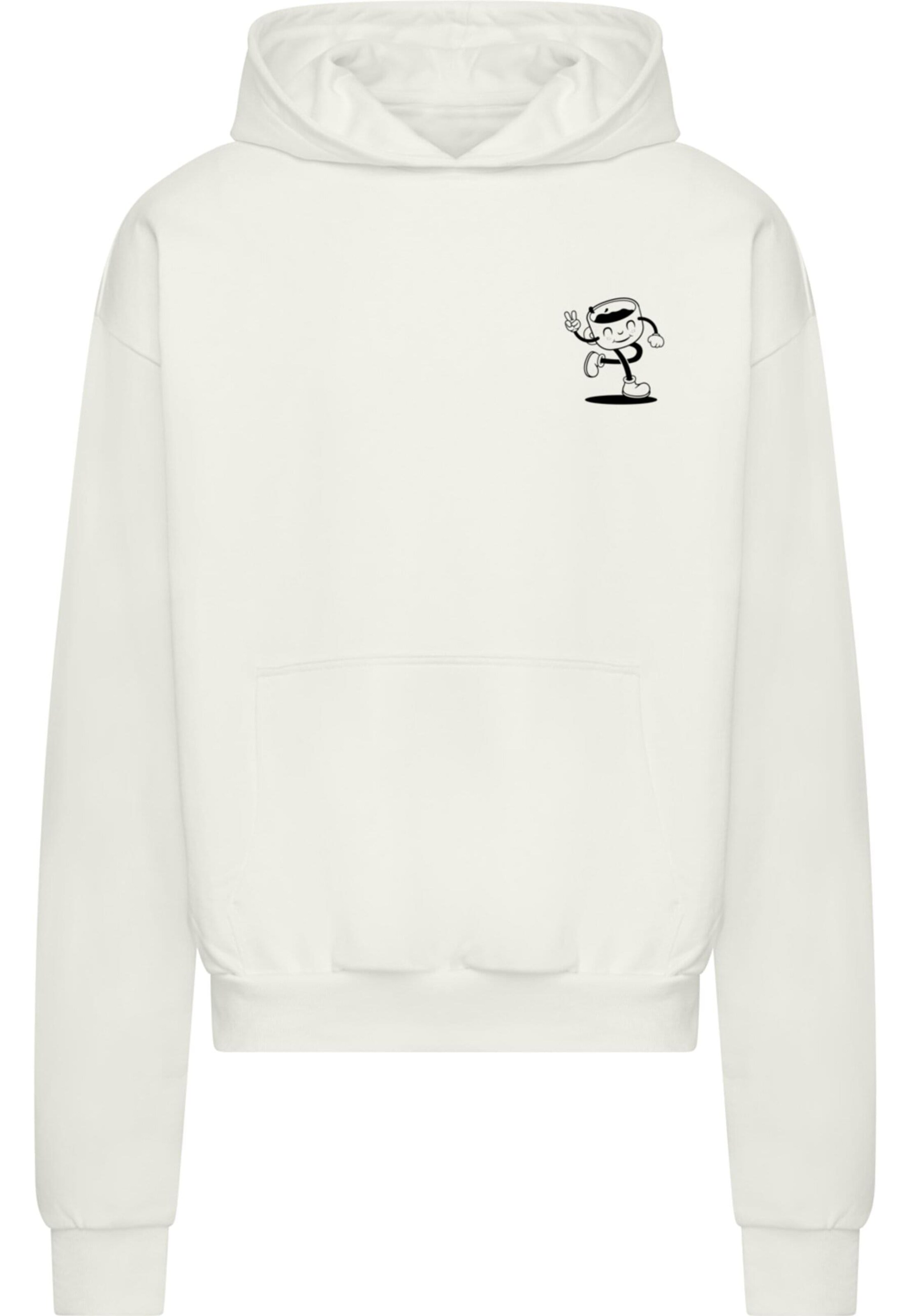 Merchcode Sweatshirt 'Espresso' in Weiß