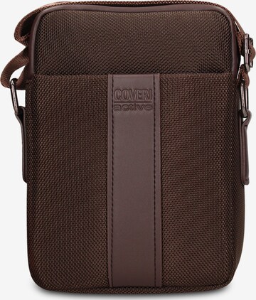 Borsa a tracolla 'Borsa a Tracolla Uomo Vegan Leather con Zip' di Coveri Collection in marrone: frontale