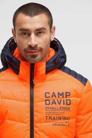 CAMP DAVID Winter Jacket in Orange: front