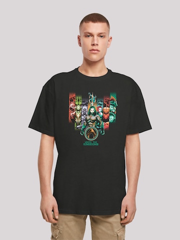 F4NT4STIC Shirt 'DC Comics Aquaman Unite The Kingdoms' in Black: front