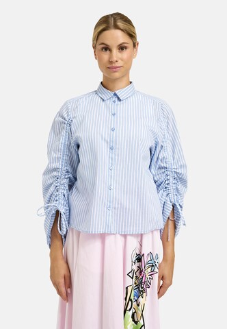 Milano Italy Blouse in Blue: front