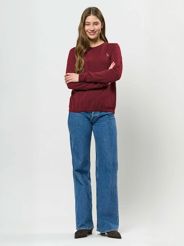 U.S. POLO ASSN. Sweter ' UWMie ' w kolorze czerwony: przód
