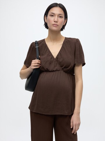 MAMALICIOUS Blouse 'MLHANNA TESS' in Brown