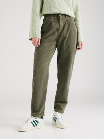 Mavi Štandardný strih Plisované nohavice 'LAURA' - Zelená: predná strana
