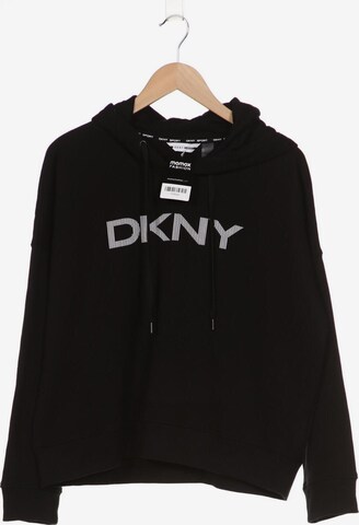 DKNY Sweatshirt & Zip-Up Hoodie in XL in Black: front