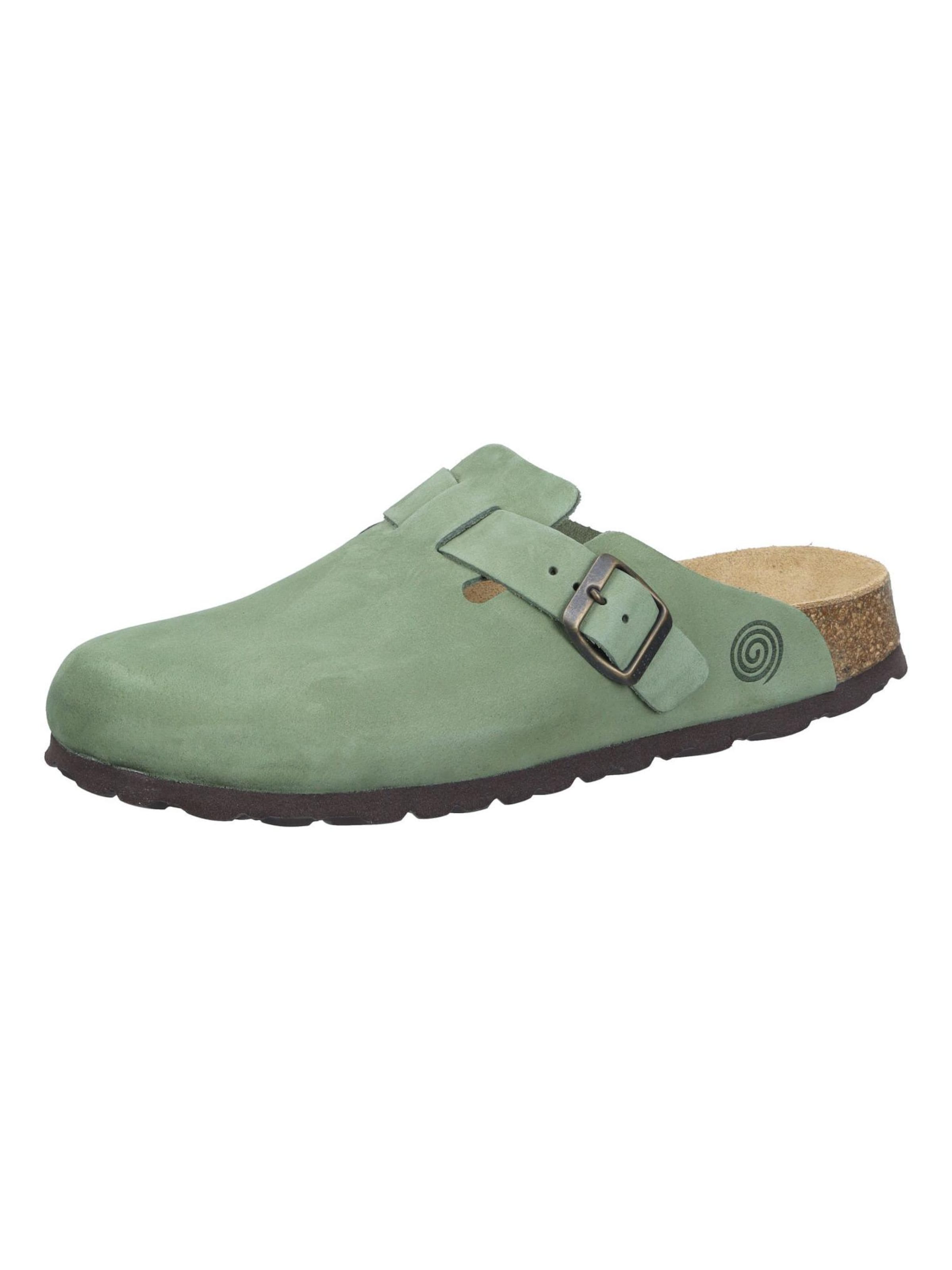 DR. BRINKMANN Clogs 'NERPIO' in Green: front