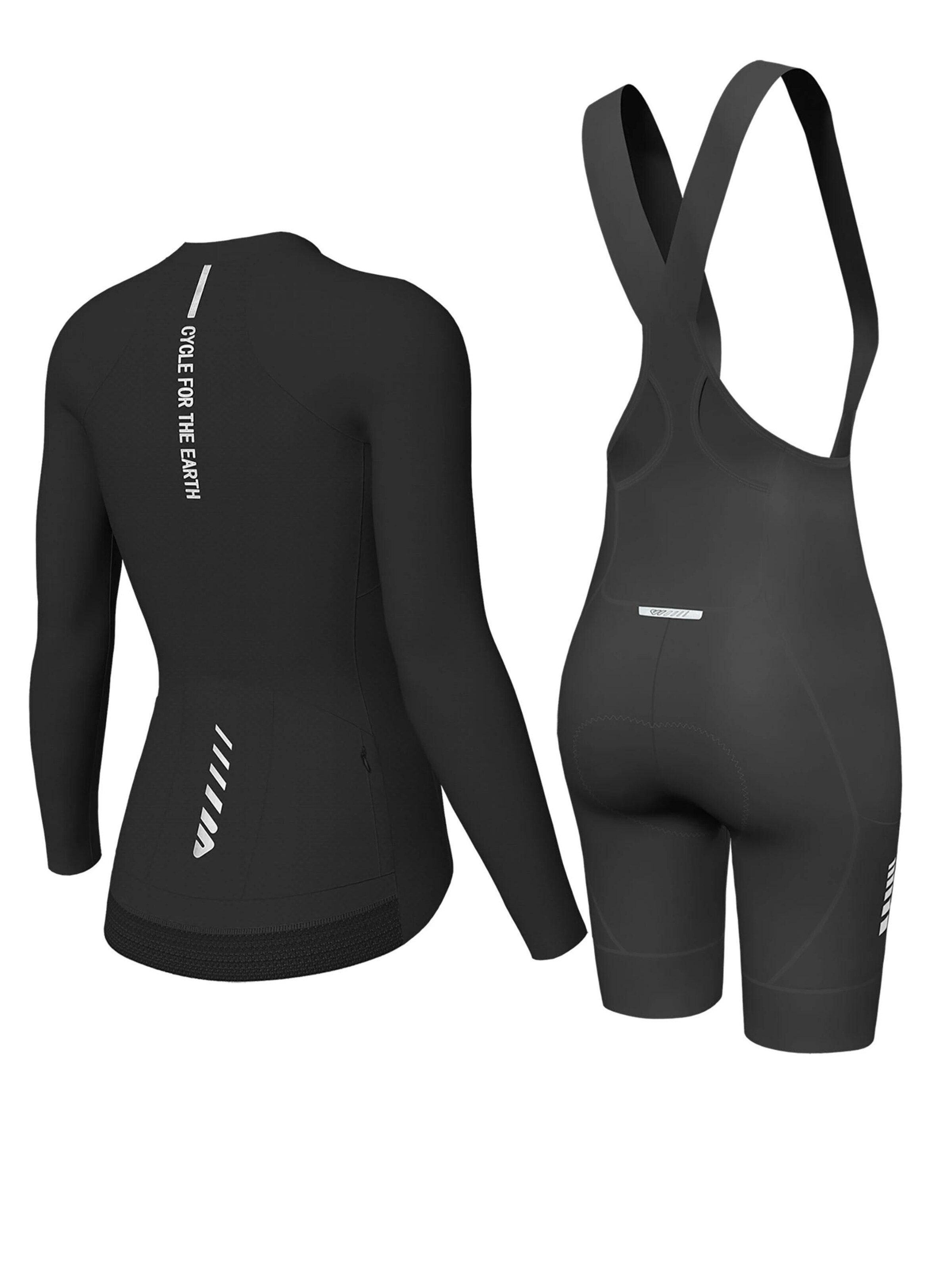 WULIBIKE - Ropa para correr 'Wulibike Damen Radsport-Set 'Pro Transition' in Schwarz' en negro