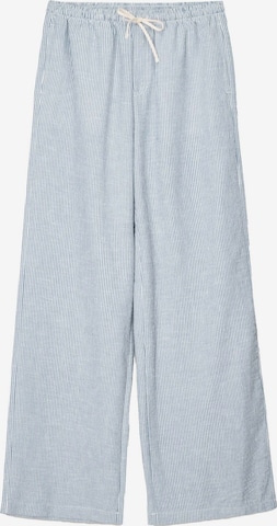 Bershka Широка кройка Панталон в синьо: отпред