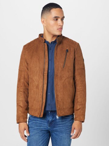 TOM TAILOR Between-Season Jacket in Brown: front