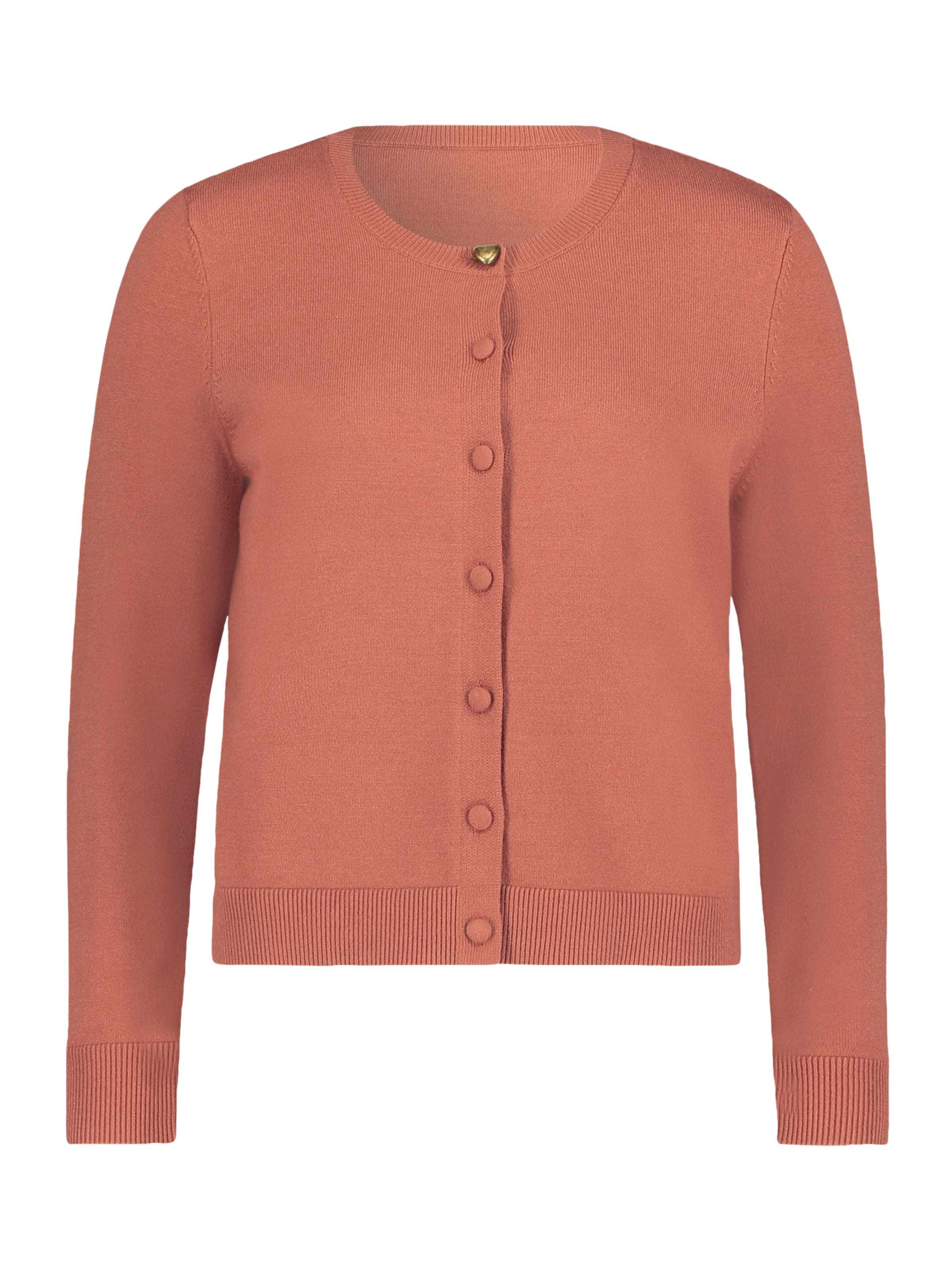 Cartoon Gebreid vest in Bruin: voorkant