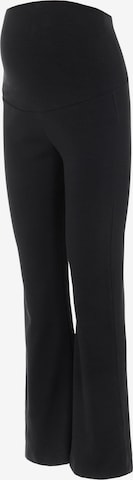 MAMALICIOUS Flared Trousers 'NILA' in Black: front