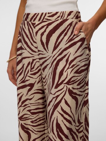 VERO MODA Wide leg Trousers 'VMJosie' in Beige