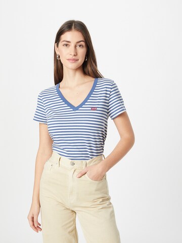 LEVI'S ® Shirt 'Perfect Vneck' in Blauw: voorkant