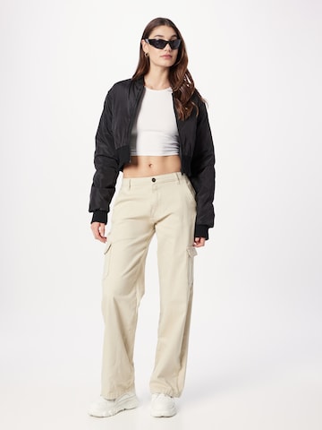 Urban Classics Wide leg Cargojeans in Beige