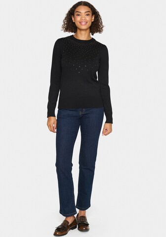 SAINT TROPEZ Pullover in Schwarz