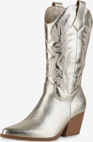 Bottes de cowboy 'Ella' Van Hill en or : devant
