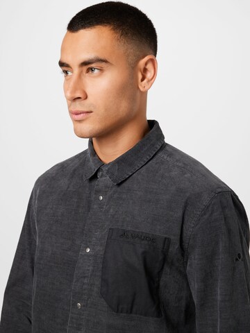 VAUDE Regular fit Athletic Button Up Shirt 'MINEO' in Grey